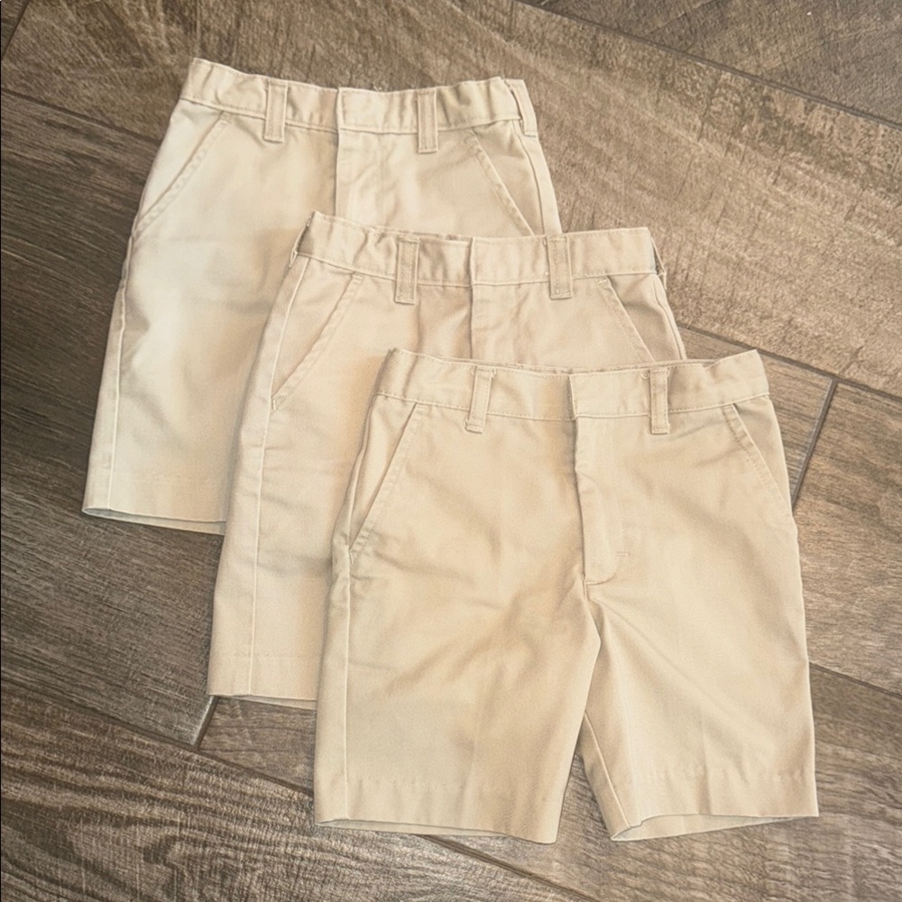 3 Pairs of Khaki Uniform Casual  Shorts